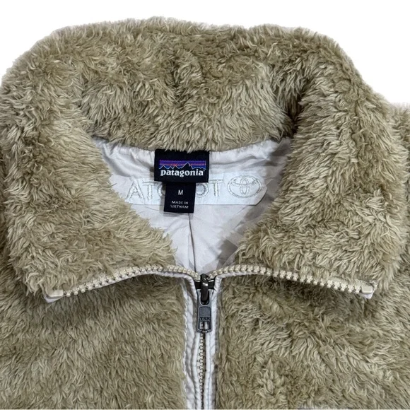 Patagonia Los Gatos Fleece Vest Teddy Sherpa Neutral Tan Full Zip Womens Medium - Picture 4 of 11